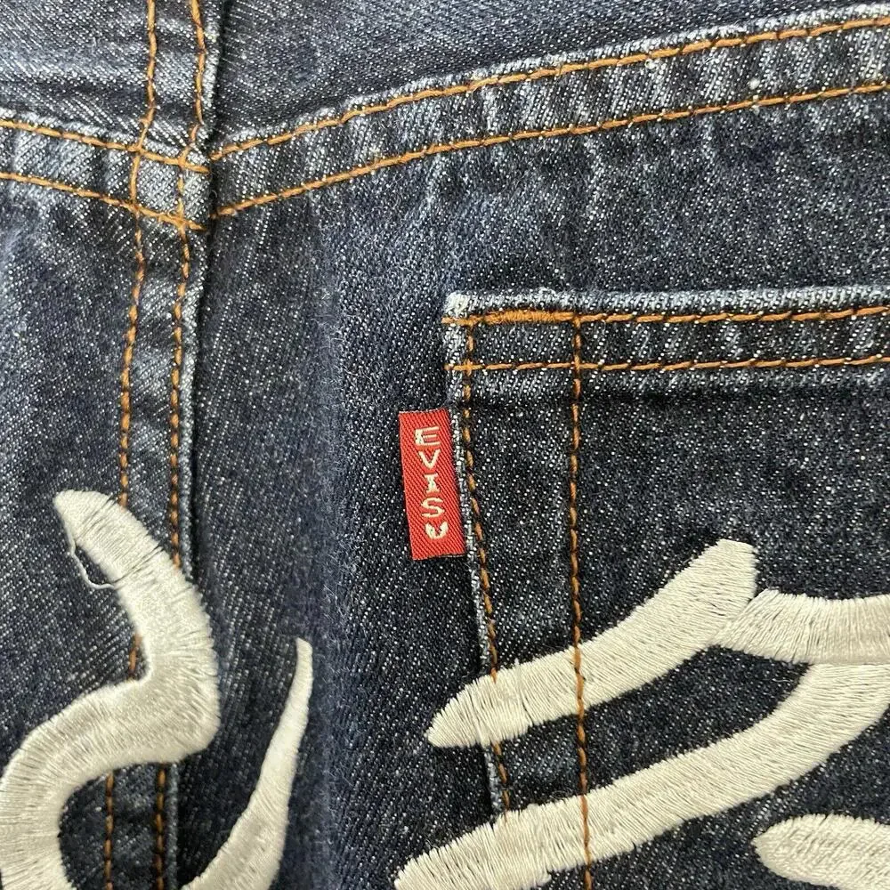 Vintage Y2K‎ Rare Evisu Jeans Embroidered Men Size 38